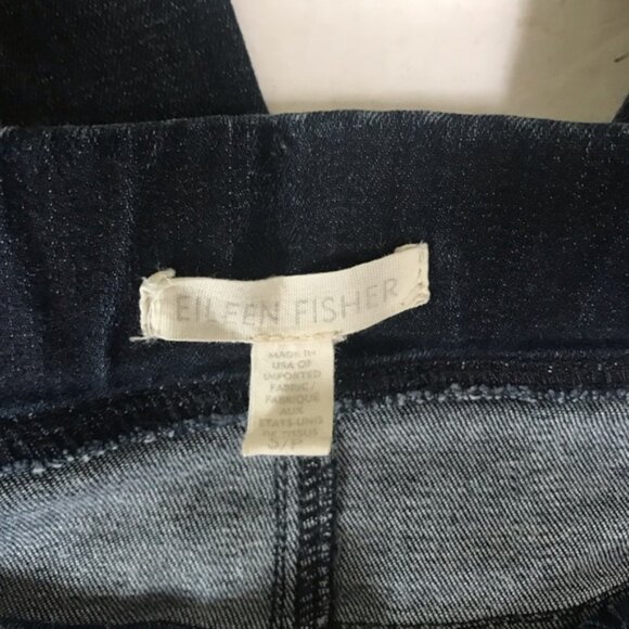 Eileen Fisher Stretch Organic Cotton Jeans Pull-On Minimalist Pants Denim Slim S - Picture 5 of 15